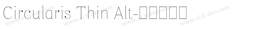 Circularis Thin Alt字体转换